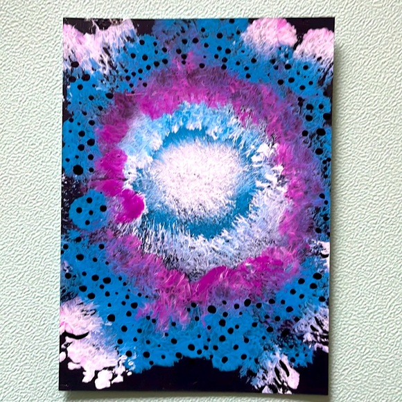 ACEO Original Painting Acrylic Painting Mini Art “Portal” Signed Collectible - Picture 1 of 3